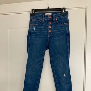 Madewell 10 inch high rise skinny jeans size 24